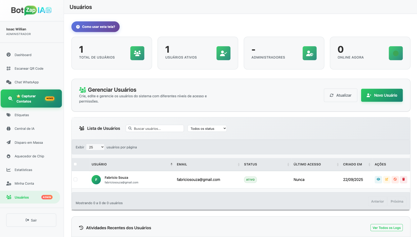 Sistema Multi-usuários